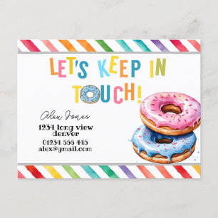 KIds keep in touch KIT Square Sticker Favour Tags Postcard