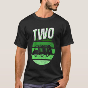 Kids Kids 2 Year Old Garbage Truck Birthday 2rd Bi T-Shirt
