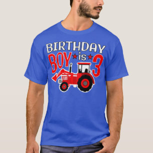 Kids Kids 3rd Birthday Boy Party Farming Tractor T-Shirt