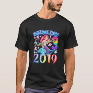 Kids Kids 3Rd Birthday Party Mermaid Girl 3 Years T-Shirt