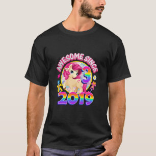 Kids Kids 3Rd Birthday Party Unicorn Girl 3 Years T-Shirt