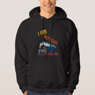 Kids Kids 4th Birthday Boy Tractor 4 Years Hoodie
