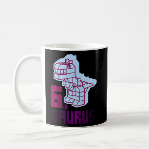 Kids Kids 6 Year Old Building Blocks Dino Six Saur Coffee Mug