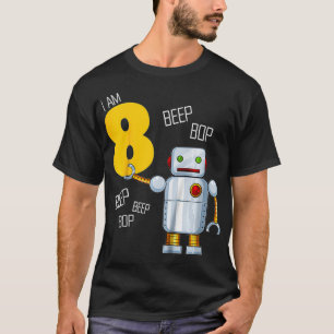 Kids KIDS 8th birthday Robot for kids who love ro T-Shirt