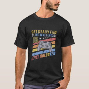 Kids Kids Boy Level 13 Unlocked Video Game 13Th Bi T-Shirt