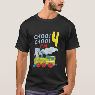 Kids Kids Choo Choo 4th Birthday Train Party Boy G T-Shirt