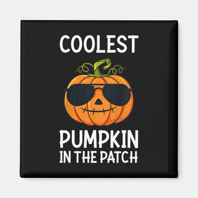 Kids Kids Coolest Pumpkin In The Patch Toddler Boy Magnet (Front)