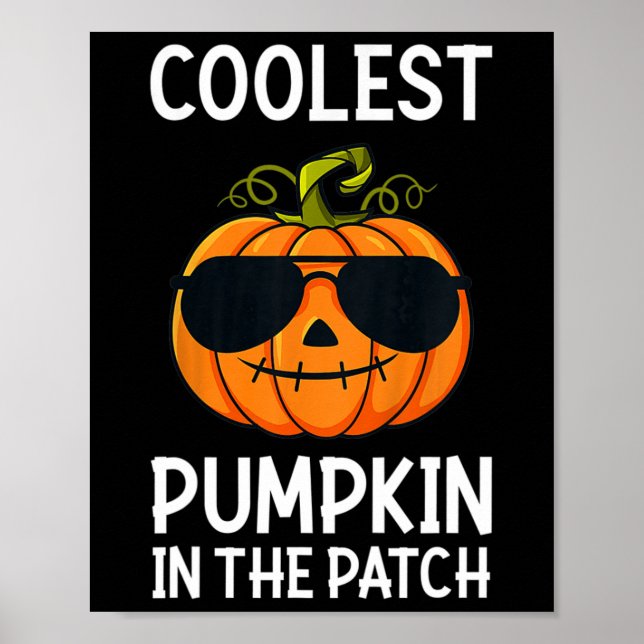 Kids Kids Coolest Pumpkin In The Patch Toddler Boy Poster (Front)