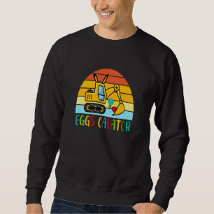 Kids Kids Eggs Cavator Easter Bunny Excavator Cute Sweatshirt