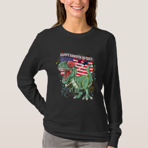 Kids Kids Happy Rawrth Of July Dinosaur T Rex 4th T-Shirt