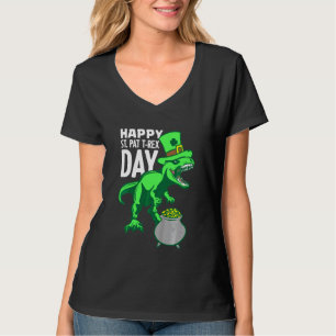Kids Kids Happy St Pat Trex Day Dino Patricks Day T-Shirt
