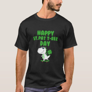 Kids Kids Happy St Pat Trex Day Dino St Patricks D T-Shirt