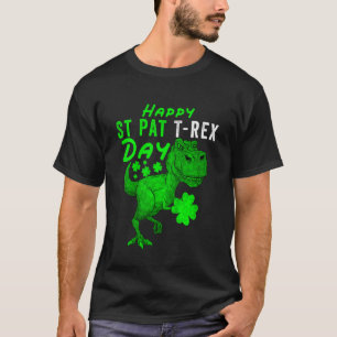 Kids Kids Happy St Pat Trex Day Dino St Patricks D T-Shirt