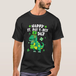 Kids Kids Happy St Pat Trex Day Dino St Patricks D T-Shirt
