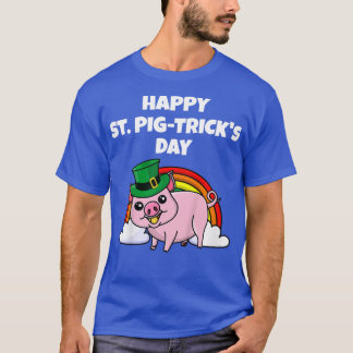 Kids Kids Happy St Pig Tricks Day Cute Pig St Patr T-Shirt