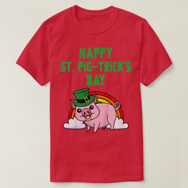 Kids Kids Happy St Pig Tricks Day Girl Boy Piggy S T-Shirt (Design Front)