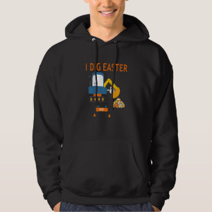 Kids Kids I Dig Easter Bunny Rabbit Funny Eggs Tra Hoodie