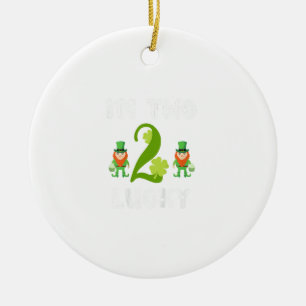 Kids Kids I’m Two Lucky Toddler 2nd Birthday Gift Ceramic Tree Decoration