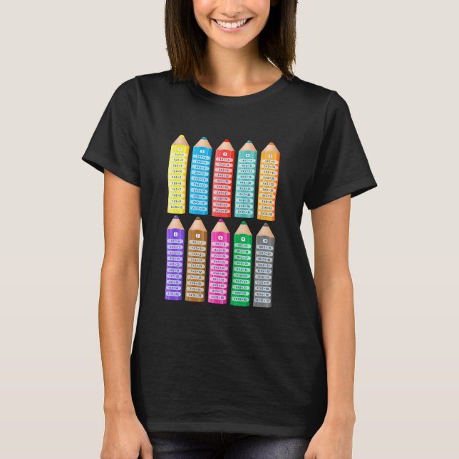Kids Kids Learning to Calculate Math Multiplicatio T-Shirt (Front)
