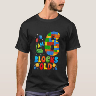 Kids Kids Master Builder 6th Block Building Birthd T-Shirt