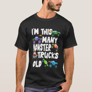 Kids Kids Monster Truck Birthday 6 Year Old Bday T-Shirt