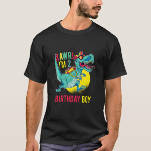 Kids Kids Rawr I'm 2 Dinosaur Trex 2nd Birthday Ch T-Shirt