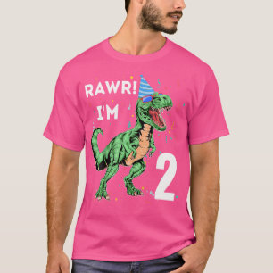 Kids Kids Rawr I'M 2 Dinosaur Trex 2Nd Birthday Ch T-Shirt