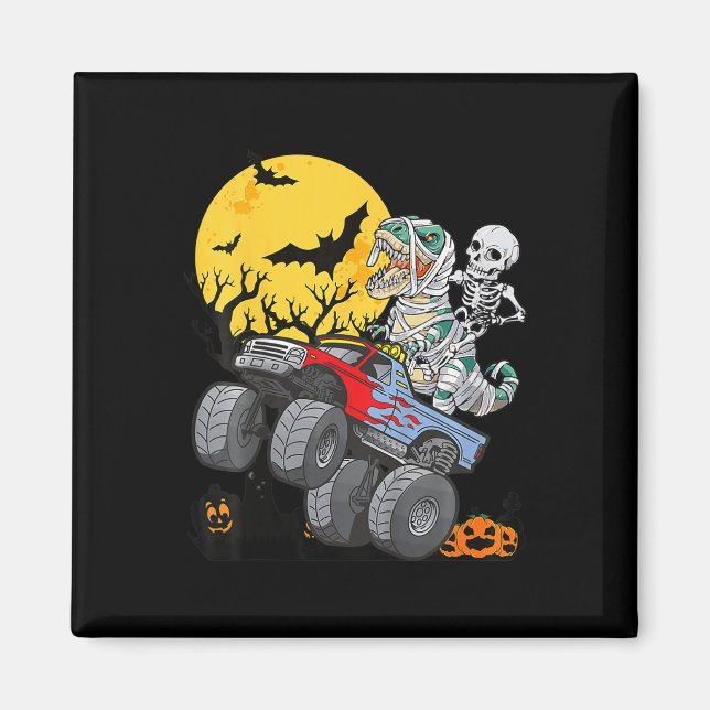 Kids Kids Skeleton Monster Truck Moon Candy Toddle Magnet (Front)