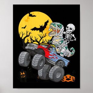 Kids Kids Skeleton Monster Truck Moon Candy Toddle Poster