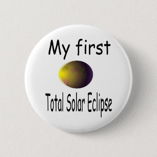 Kids Kids Solar Eclipse My First Total Solar Eclip 6 Cm Round Badge
