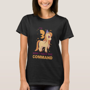Kids Kids Three 3 yr Birthday Unicorn Girl 3 Years T-Shirt