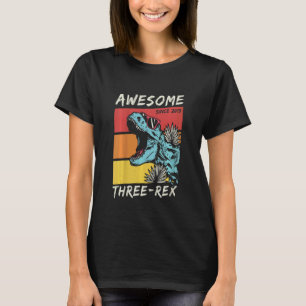 Kids Kids Three Rex Boy 3rd Birthday 2019 Dinosaur T-Shirt