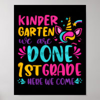 Kids Kindergarten Done 1st Grade Last Day Of Schoo