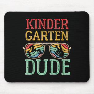 Kids Kindergarten Dude Kids First Day Of Kindergar Mouse Mat