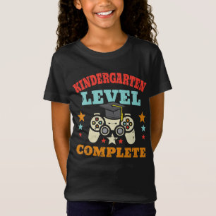 Kids Kindergarten Level Complete Graduation Gamer T-Shirt