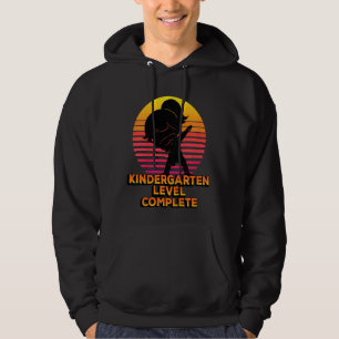 Kids Kindergarten Level Complete Silhouette Dabbin Hoodie