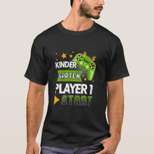 Kids Kindergarten Player Start Back To School Vide T-Shirt