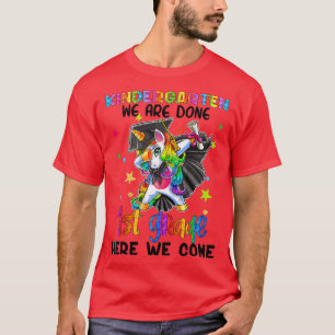 Kids Kindergarten We Are Done 1st Grade Pop It Uni T-Shirt
