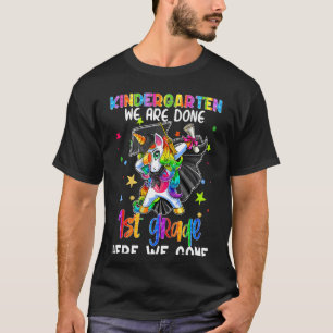 Kids Kindergarten We Are Done 1st Grade Pop It Uni T-Shirt