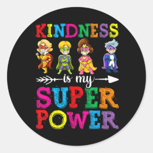 Kids Kindness Shirt Powered By Kindness Anti Classic Round Sticker