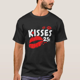 Kids Kisses 25Cent Valentines Day Heart Love Toddl T-Shirt