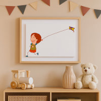 Kids Kite Flying Happy Childhood