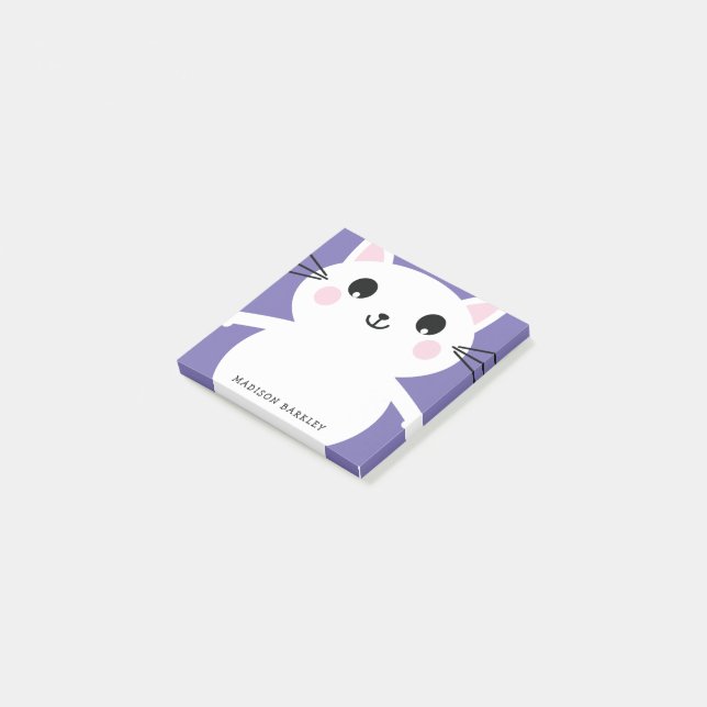 Kids Kitty Cat Cute Post-it Notes (Angled)