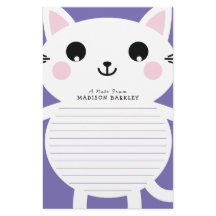 Kids Kitty Cat Cute Stationery