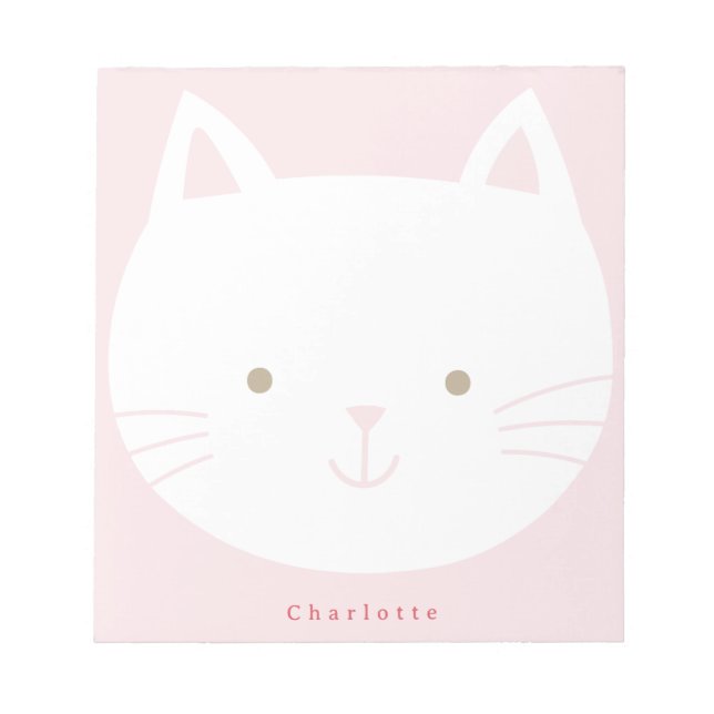Kids Kitty Personalised notepads (Front)