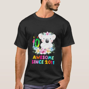Kids Koala Bear 10 Years Birthday Outfit For Boys T-Shirt