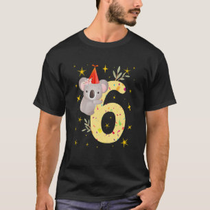 Kids Koala Bear Girl 6th Birthday 6th Year Old Koa T-Shirt