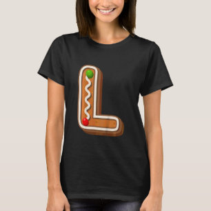 Kids L Cutest Capital Christmas Cookie Alphabet L T-Shirt