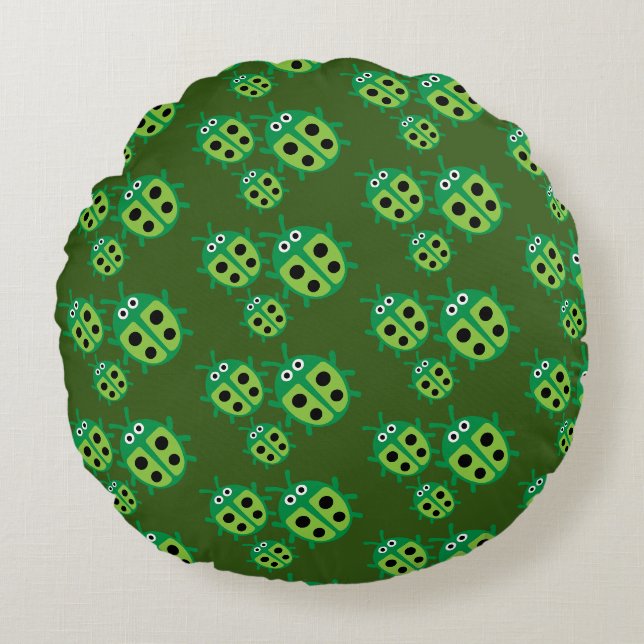Kids ladybird Ladybug Round Cushion (Front)