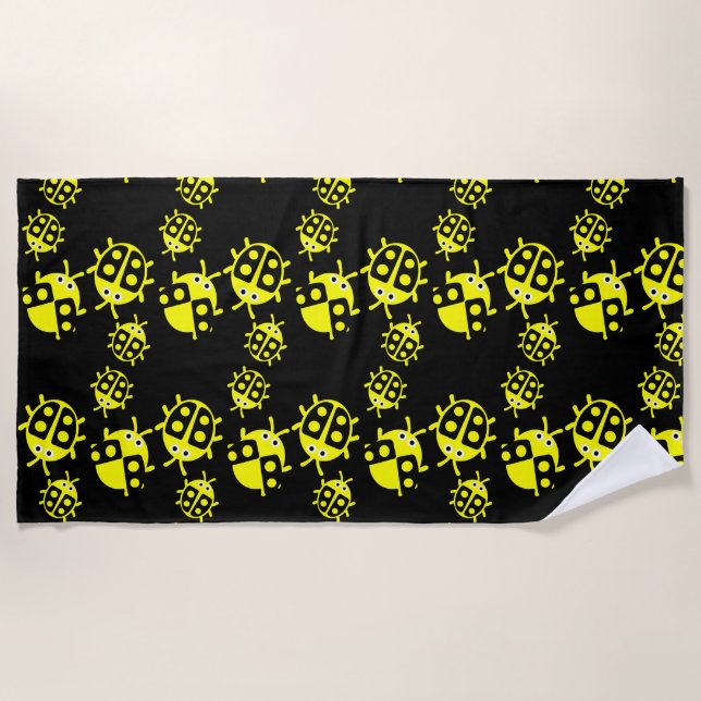 Kids ladybug  beach towel (Front)
